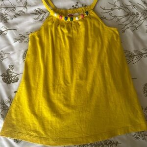 Boden Bright Yellow Camisole with Beaded Neckline